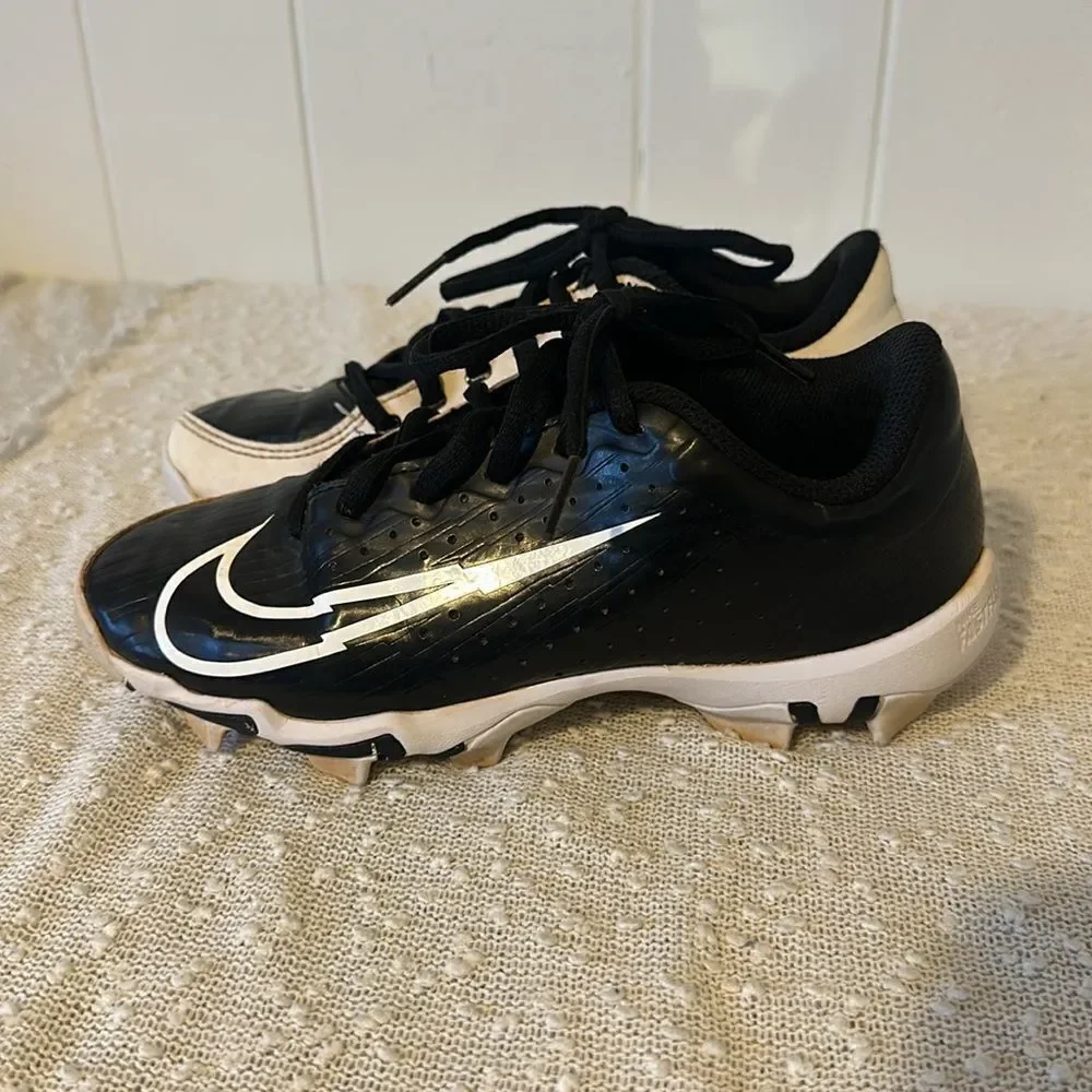 Nike Vapor Ultrafly 4 Keystone Black/White Baseball Cleats Shoes Sneakers 3 3Y